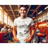 Indian Motorcycle Patent T-Shirt | Vintage V-Twin Blueprint Art