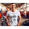 Indian Motorcycle Patent T-Shirt | Vintage V-Twin Blueprint Art