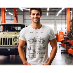 Willys Jeep Patent T-Shirt | Vintage Military 4x4 Blueprint Art