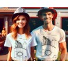Fireman's Helmet Patent T-Shirt | Vintage Firefighter Blueprint Art