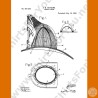 Fireman's Helmet Patent T-Shirt | Vintage Firefighter Blueprint Art