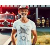 Fireman's Helmet Patent T-Shirt | Vintage Firefighter Blueprint Art