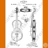 Violin Patent T-Shirt | Vintage Musician Blueprint Tee | All Sizes