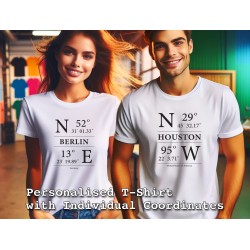 Custom Kid's City & Coordinates T-Shirt | Personalized GPS Tee