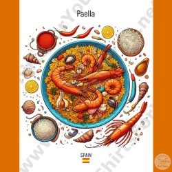 Paella T-Shirt | Spanish Food Graphic Tee | All Sizes