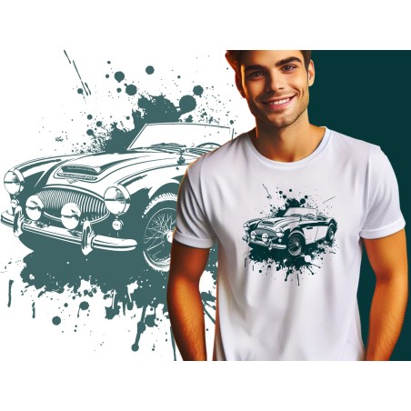 Austin Healey Graphic T-Shirt | Vintage British Car Art | All Sizes