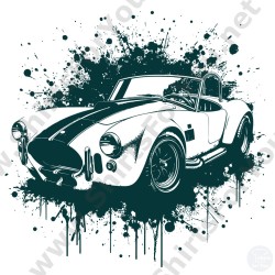 Shelby Cobra Graphic T-Shirt | Vintage Muscle Car Art | All Sizes