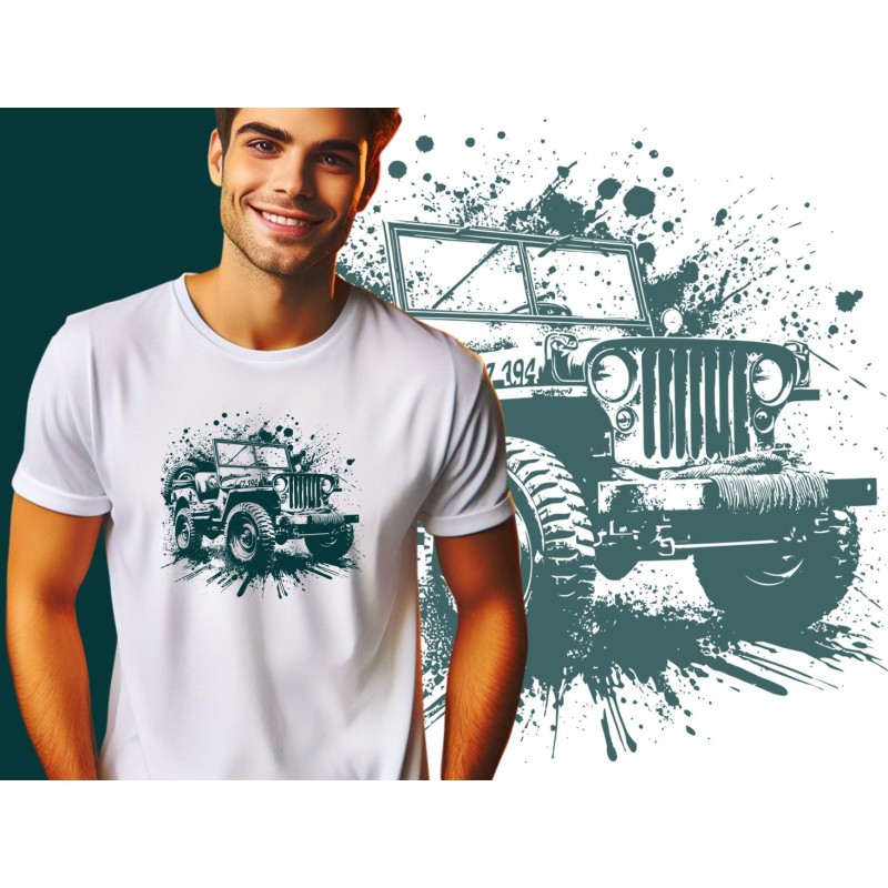 Willy's Jeep Graphic T-Shirt | Vintage 4x4 Art | All Sizes